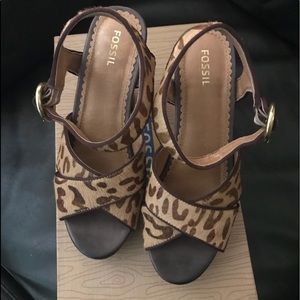 Fossil Ramona Hair Calf size 6 heels